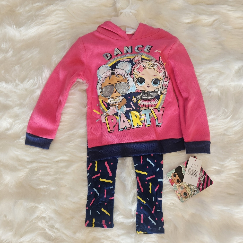 L.O.L. Surprise! Girls Fleece Sweatshirt and Leggings Set - LOL Clothes - Hoodie